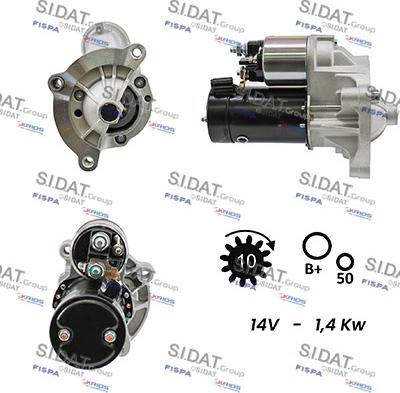 Sidat S12VA0433A2 - Starter autospares.lv