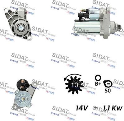 Sidat S12VA0093 - Starter autospares.lv