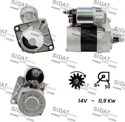 Sidat S12VA0018 - Starter autospares.lv