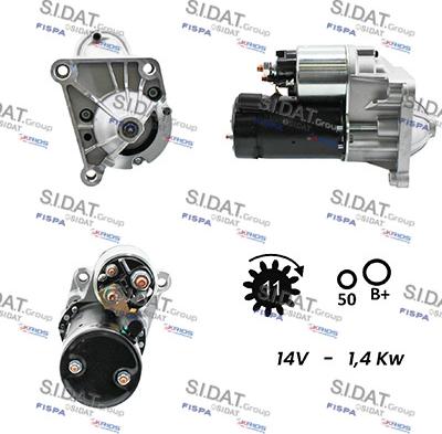 Sidat S12VA0077A2 - Starter autospares.lv