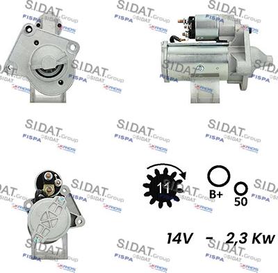 Sidat S12VA0124A2 - Starter autospares.lv