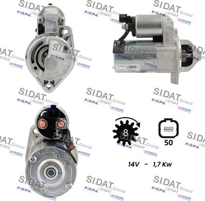 Sidat S12VA0814 - Starter autospares.lv