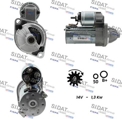 Sidat S12VA0813 - Starter autospares.lv