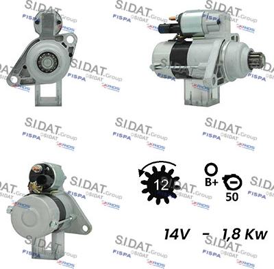 Sidat S12VA0349A2 - Starter autospares.lv