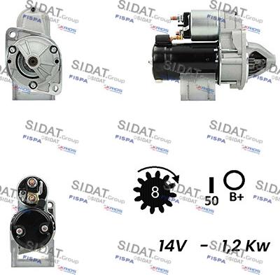 Sidat S12VA0325A2 - Starter autospares.lv