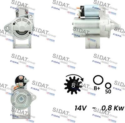 Sidat S12VA0240 - Starter autospares.lv