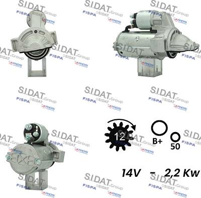 Sidat S12VA0286A2 - Starter autospares.lv