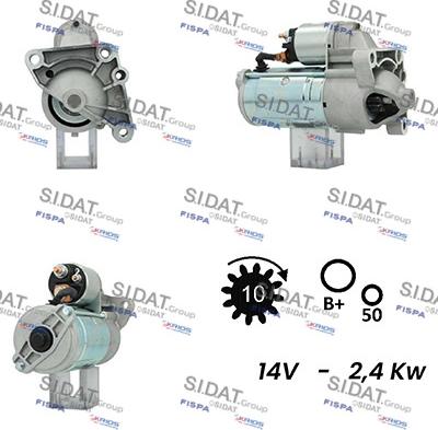 Sidat S12VA0281A2 - Starter autospares.lv