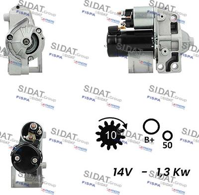 Sidat S12VA0239A2 - Starter autospares.lv