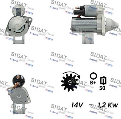 Sidat S12VA0237A2 - Starter autospares.lv