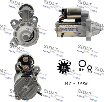 Sidat S12VS0054 - Starter autospares.lv