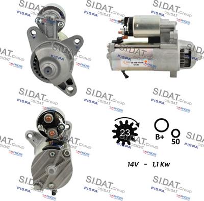 Sidat S12VS0192 - Starter autospares.lv