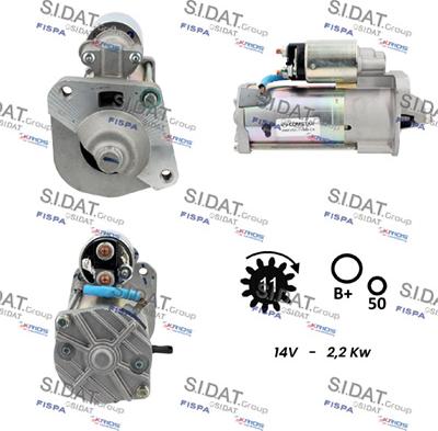 Sidat S12VS0160 - Starter autospares.lv