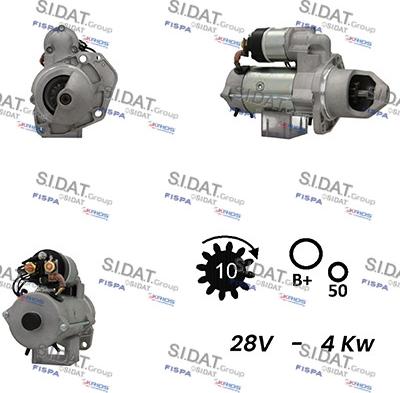 Sidat S24BH0048A2 - Starter autospares.lv