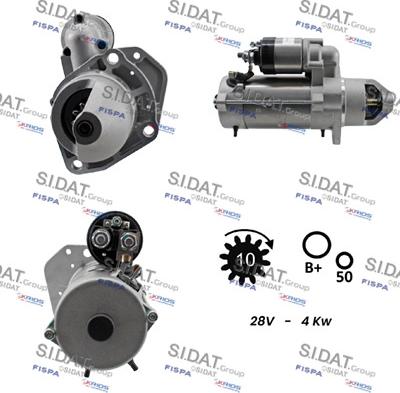 Sidat S24BH0051A2 - Starter autospares.lv