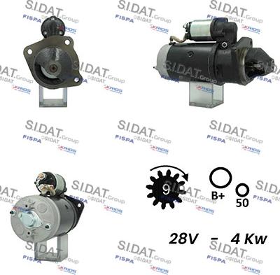 Sidat S24BH0053A2 - Starter autospares.lv