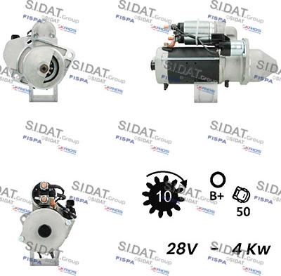 Sidat S24BH0069A2 - Starter autospares.lv