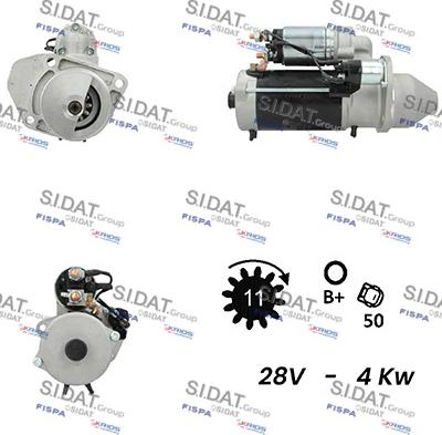 Sidat S24BH0067A2 - Starter autospares.lv