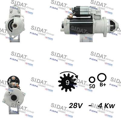 Sidat S24BH0015A2 - Starter autospares.lv