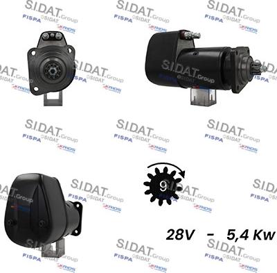 Sidat S24BH0020A2 - Starter autospares.lv