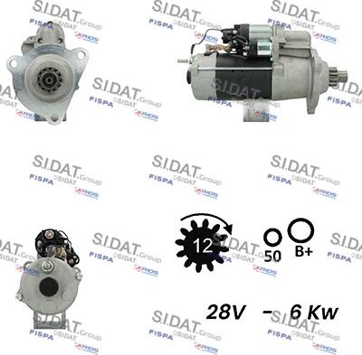 Sidat S24BH0106A2 - Starter autospares.lv