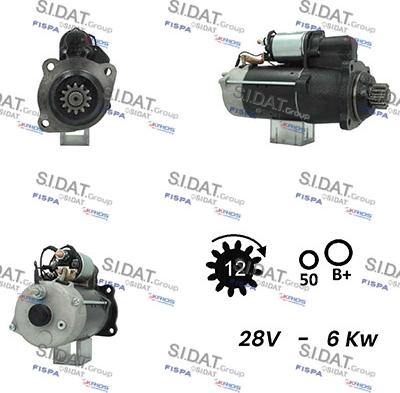 Sidat S24BH0108A2 - Starter autospares.lv