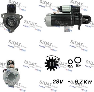 Sidat S24BH0119A2 - Starter autospares.lv