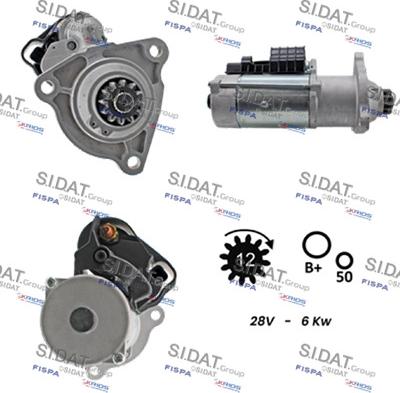 Sidat S24BH0118 - Starter autospares.lv