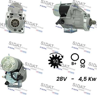 Sidat S24DE0011A2 - Starter autospares.lv