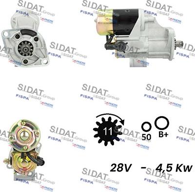 Sidat S24DE0141A2 - Starter autospares.lv