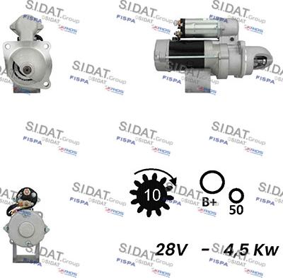 Sidat S24DR0092A2 - Starter autospares.lv