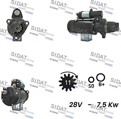 Sidat S24DR0088A2 - Starter autospares.lv