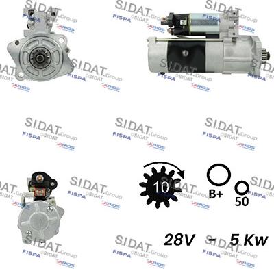 Sidat S24MH0094A2 - Starter autospares.lv