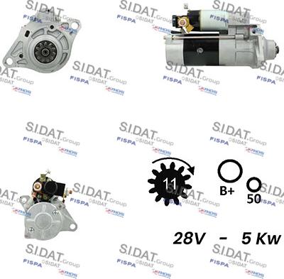 Sidat S24MH0013A2 - Starter autospares.lv
