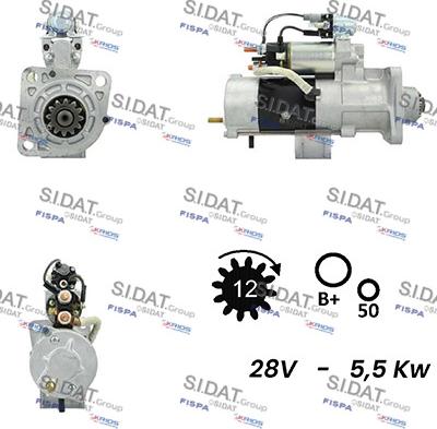 Sidat S24MH0086A2 - Starter autospares.lv