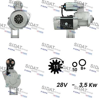 Sidat S24MH0032A2 - Starter autospares.lv