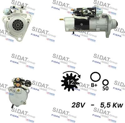 Sidat S24MH0026 - Starter autospares.lv