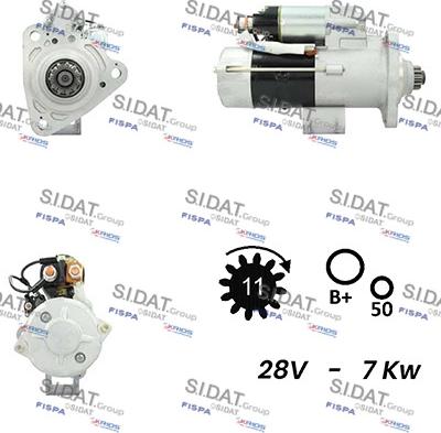 Sidat S24MH0074A2 - Starter autospares.lv