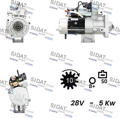 Sidat S24MH0076 - Starter autospares.lv