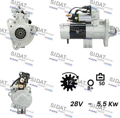 Sidat S24MH0073 - Starter autospares.lv