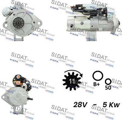 Sidat S24MH0131A2 - Starter autospares.lv