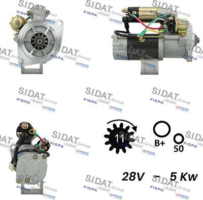 Sidat S24MH0138A2 - Starter autospares.lv