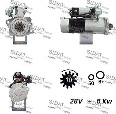 Sidat S24MH0132A2 - Starter autospares.lv