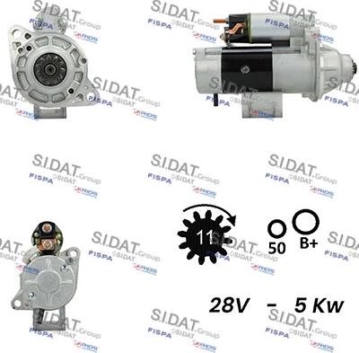 Sidat S24MH0137A2 - Starter autospares.lv