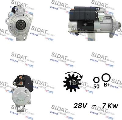 Sidat S24MH0125A2 - Starter autospares.lv