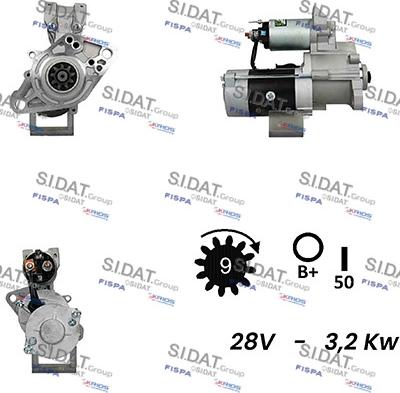 Sidat S24MH0127A2 - Starter autospares.lv