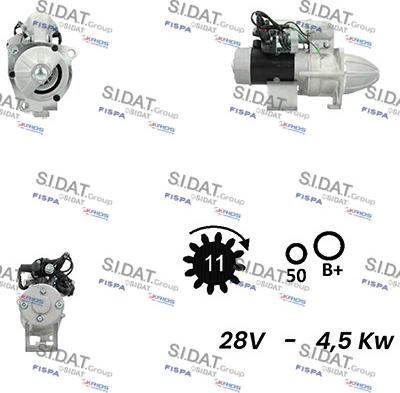 Sidat S24NK0014A2 - Starter autospares.lv