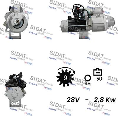 Sidat S24NK0028A2 - Starter autospares.lv