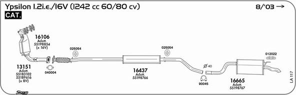 Sigam LA117 - Exhaust System autospares.lv