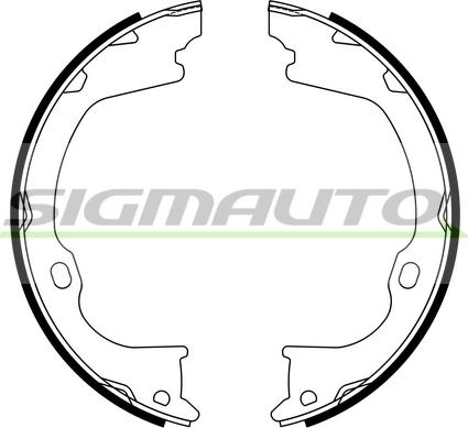 SIGMAUTO SFD986 - Brake Shoe Set, parking brake autospares.lv